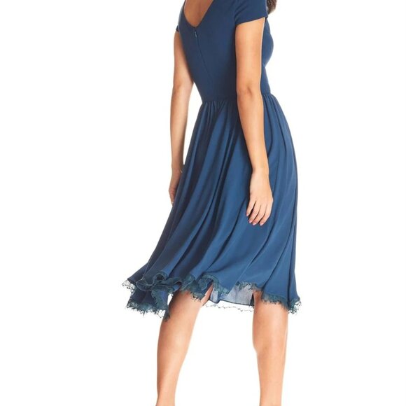NWT Dress the Population Corey Dress in Peacock blue Size L - Picture 2 of 9